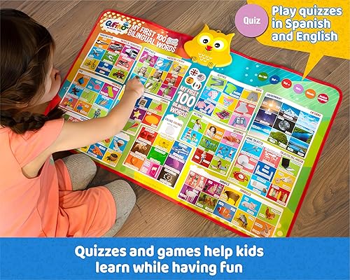 Miniatura 12 de Gufino Tabla de pared del alfabeto - Juguetes bilingües con botones táctiles interactivos para aprendizaje independiente y guiado - Ideal