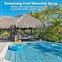 Vista 6 de Pool Fountain for Inground Swimming Pool Adjustable Pool Fountains for Above Ground Pools Waterfall Fountain Kit Water Fun Sprinklers Fits Most 1.5