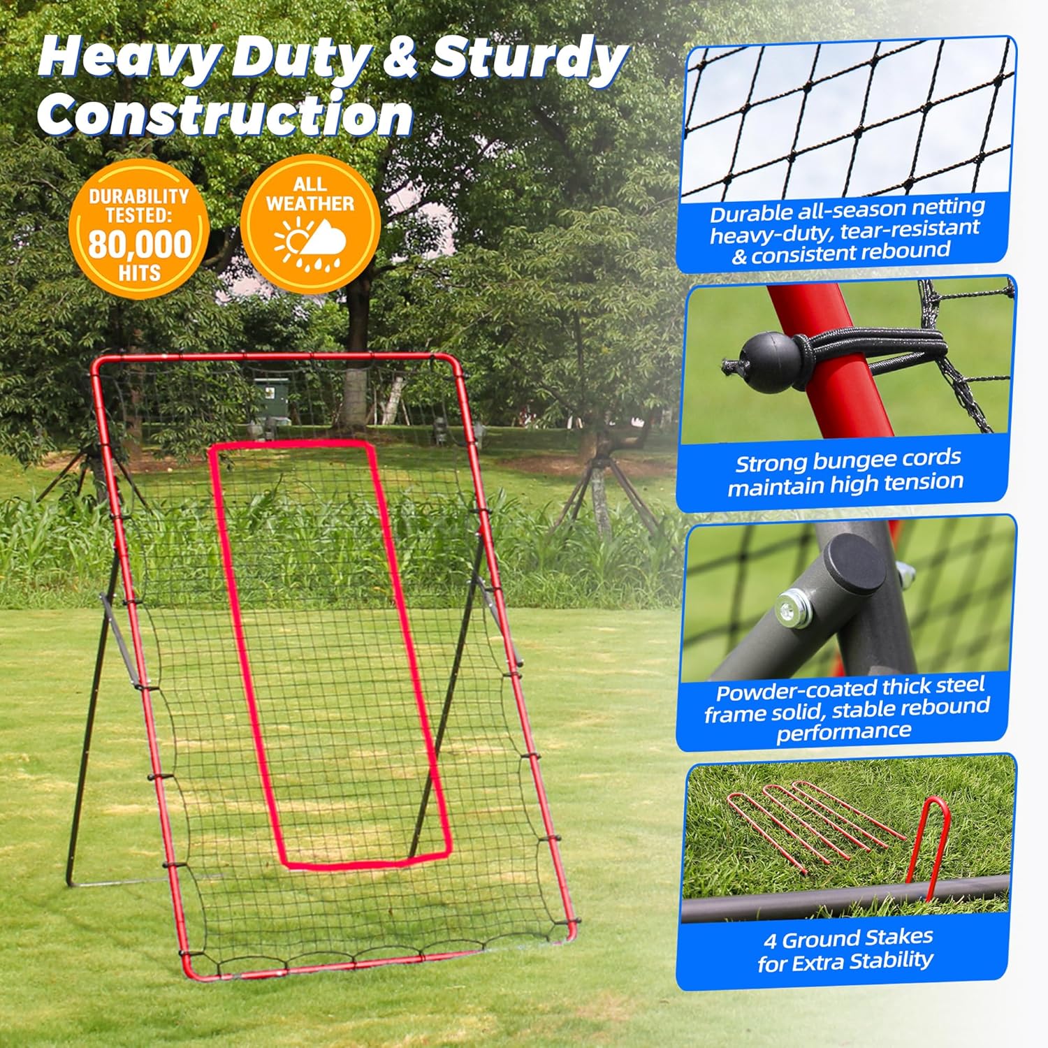 2-in-1 Volleyball Rebounder Net, Adjustable 7×4 ft to 4.5×4 ft Bounce Back Training Rebound Equipment with Angle Customization for Volleying, Bumping, Spiking Practice