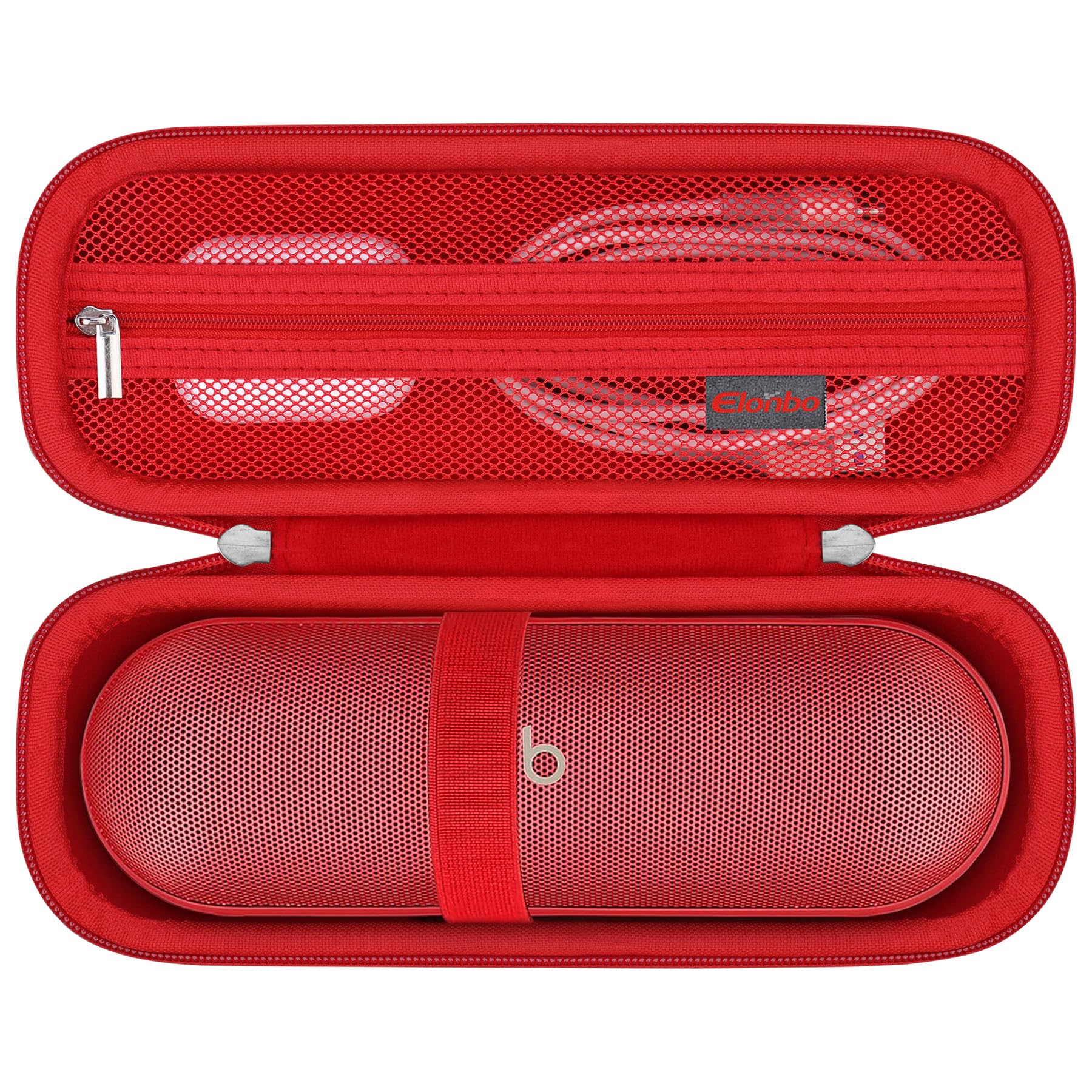 Elonbo Carrying Case ​for Beats Pill - Portable Bluetooth Speaker, Beats Pill Waterproof Bluetooth Speaker Hard Travel Bag Storage Cover Holder, Mesh