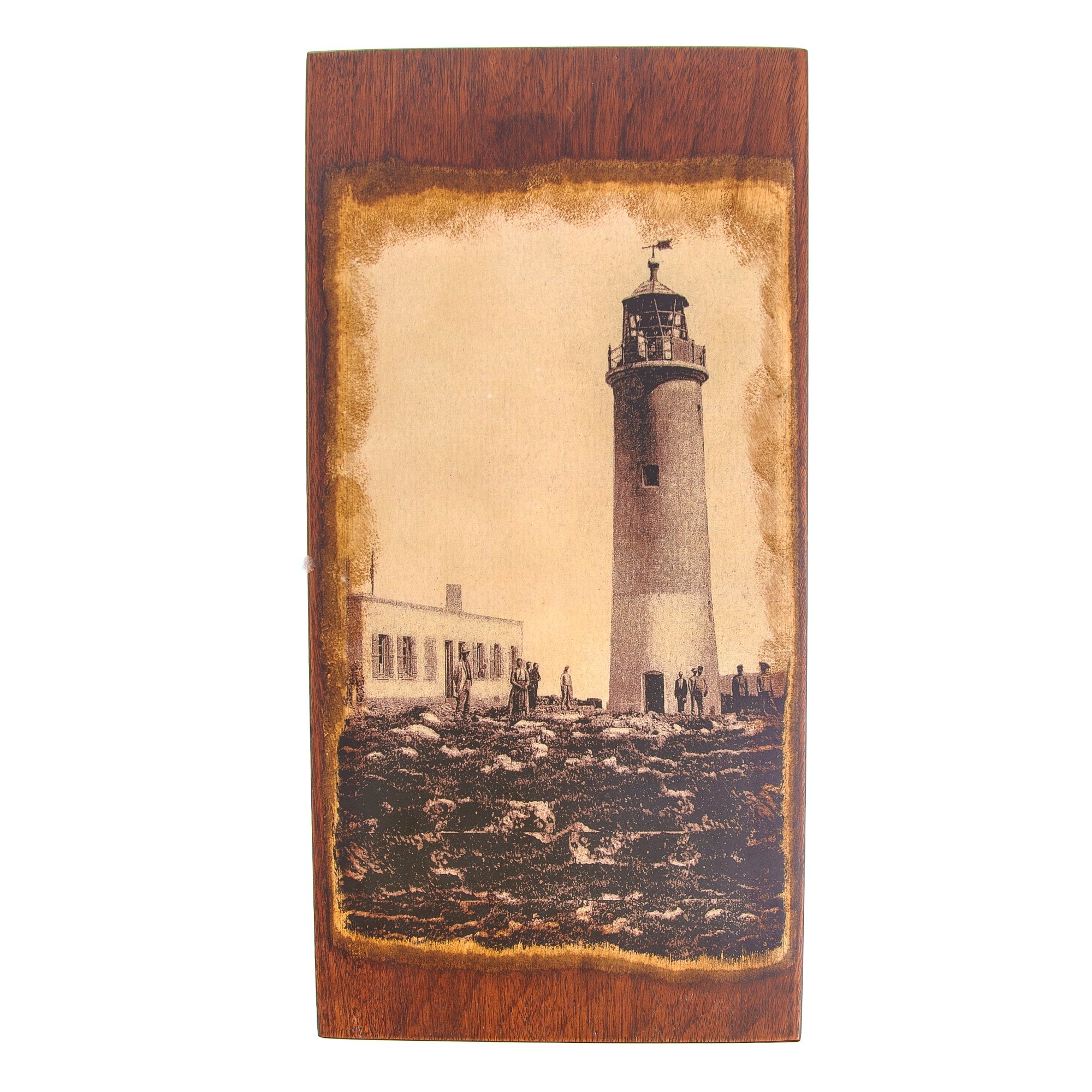 Backgammon Board Game Set, Handmade, The Lighthouse" Design, Large Size (48x26cm - 18.9''x10.2'' Closed)