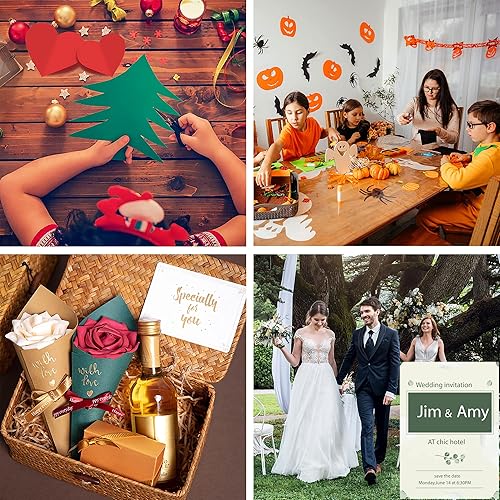 Miniatura 7 de Gondiane 24 hojas de papel de cartulina crema de 8.5 x 11 pulgadas para tarjetas de bricolaje, invitaciones, álbumes de recortes y otras