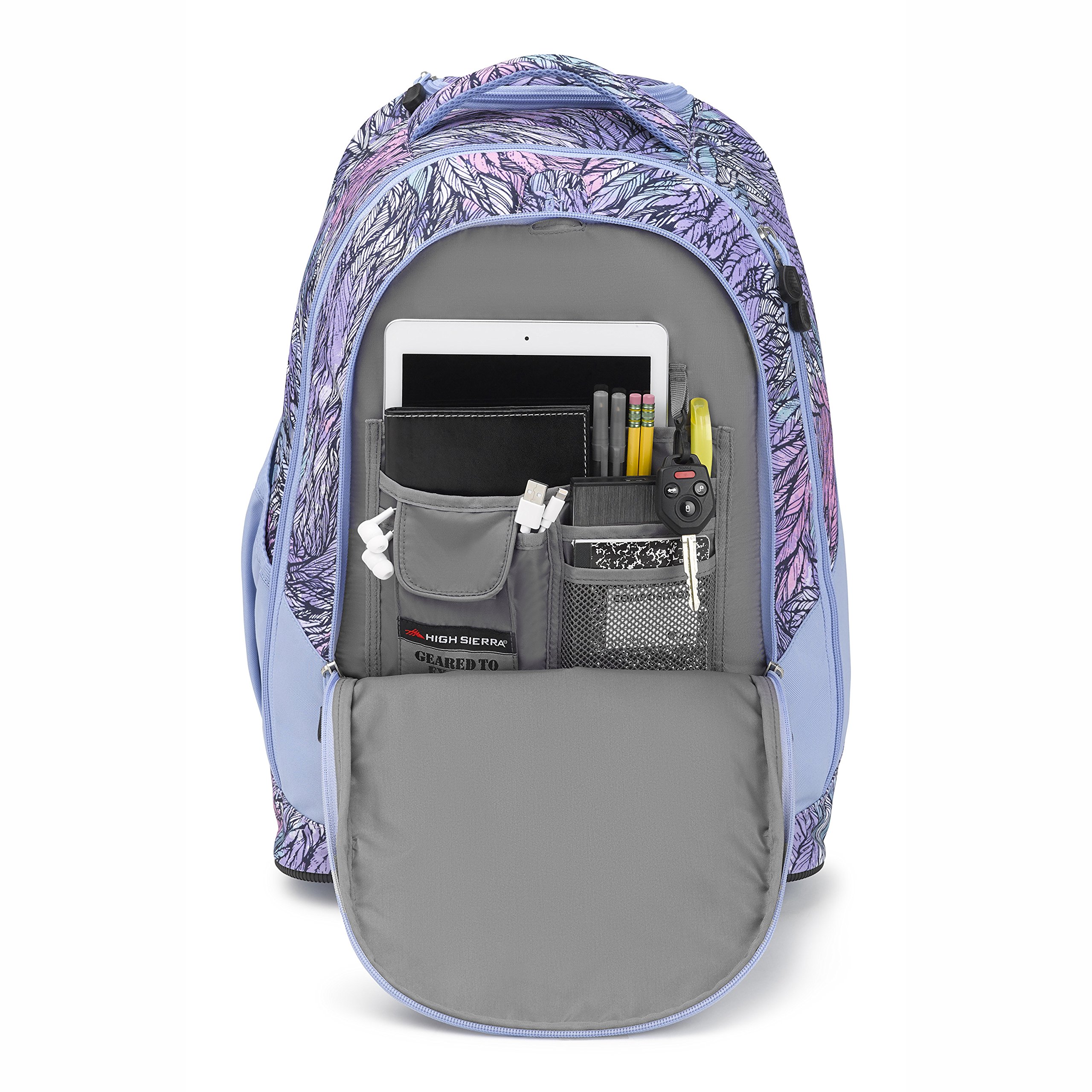 High Sierra Chaser Wheeled Laptop Backpack Feather Spectre Powder