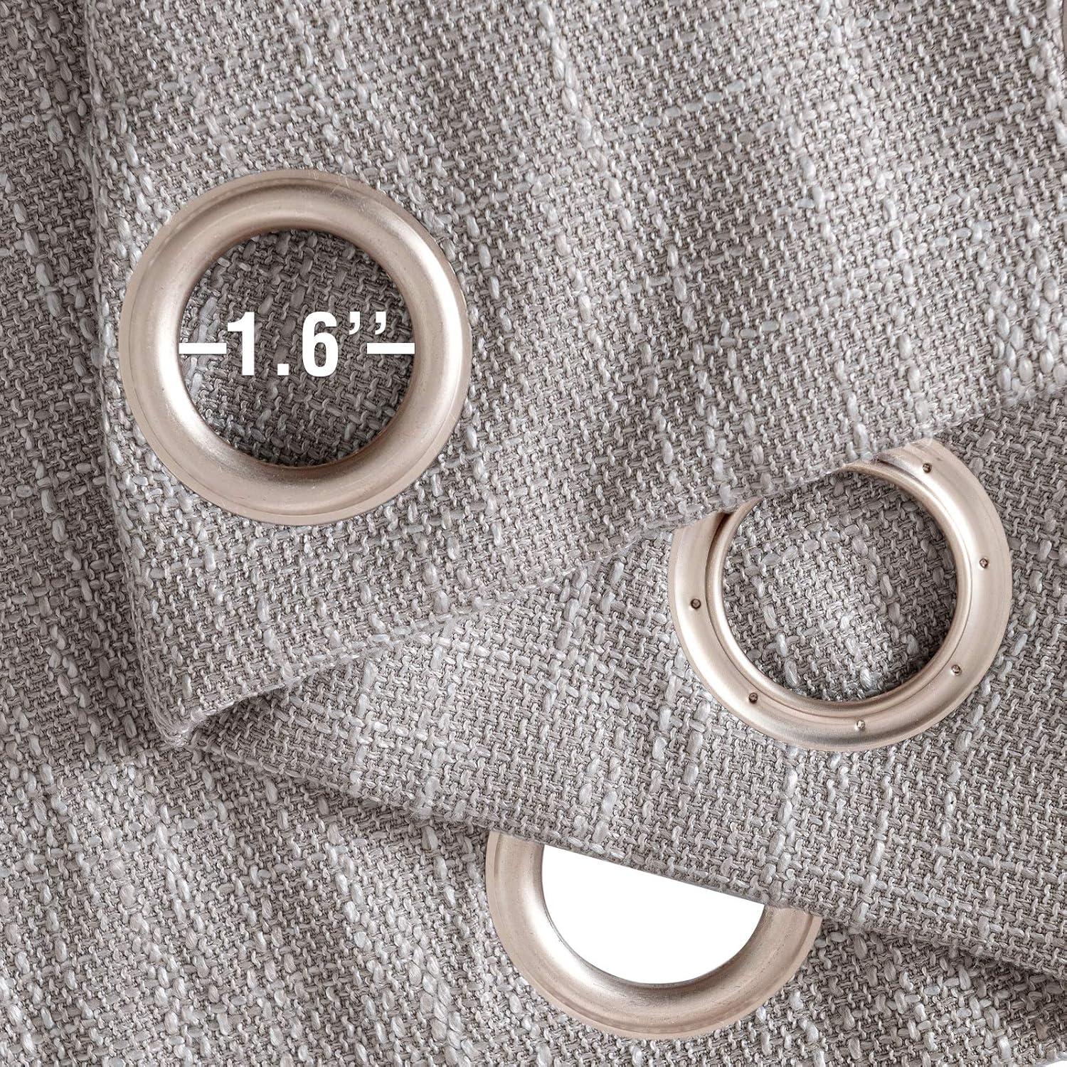 jinchan Burlap Linen Curtains for Living Room Light Filtering Farmhouse Curtains Grommet Top Window Curtain Panels for Bedroom Room 72 Inch Length 2 Panels Grey : Home & Kitchen