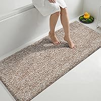 Vista 34 de Yimobra Alfombra de baño larga antideslizante, lavable, suave y absorbente, alfombra de baño de microfibra de doble tono con respaldo de goma