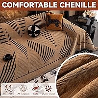 Vista 74 de VClife funda boho de sofá de felpilla para sofá seccional, funda antideslizante para sofá de 2 plazas, protector para mascotas con borlas, funda