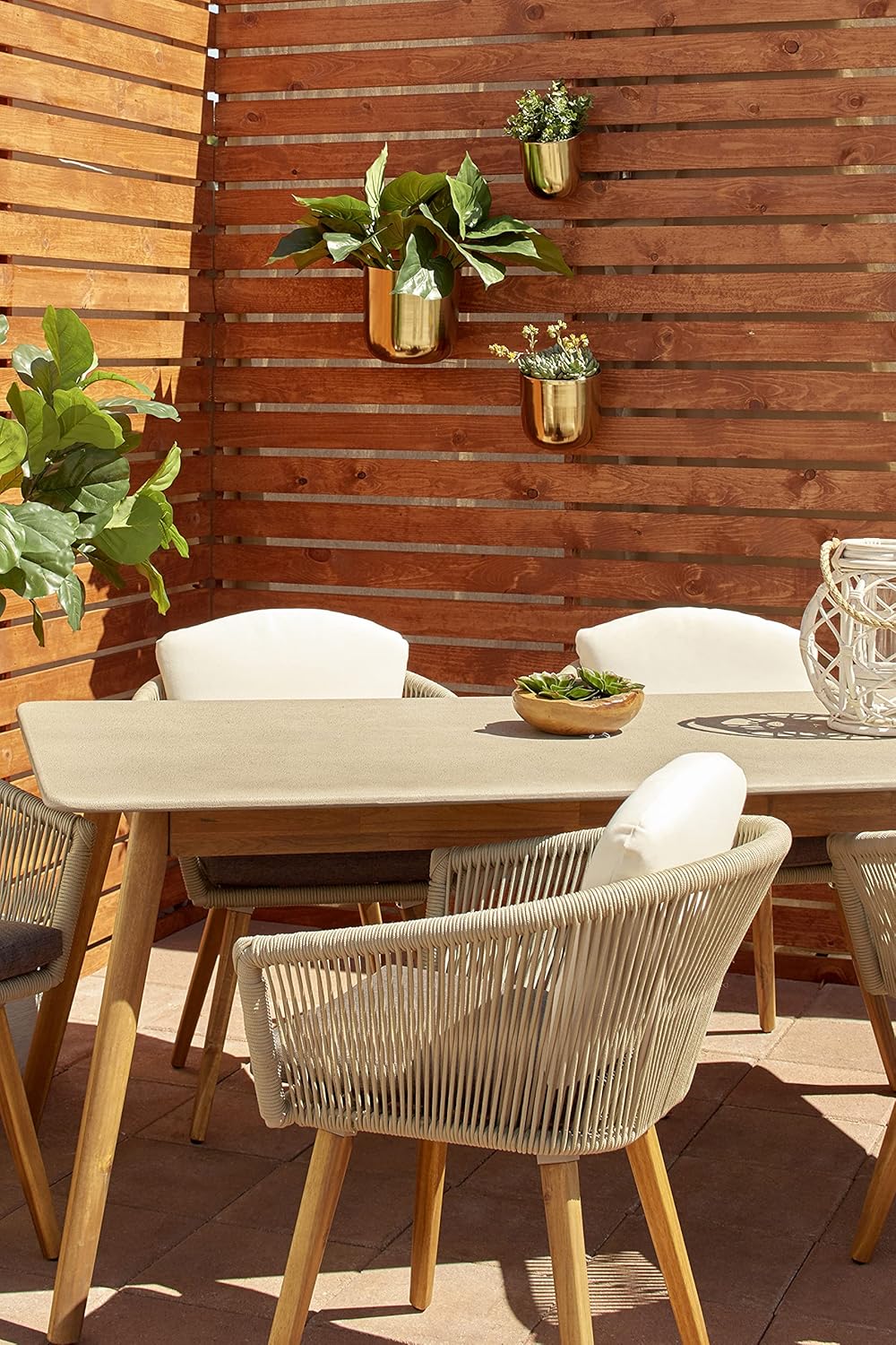 Gold Iron Indoor Outdoor Round Wall Planter Set of 3