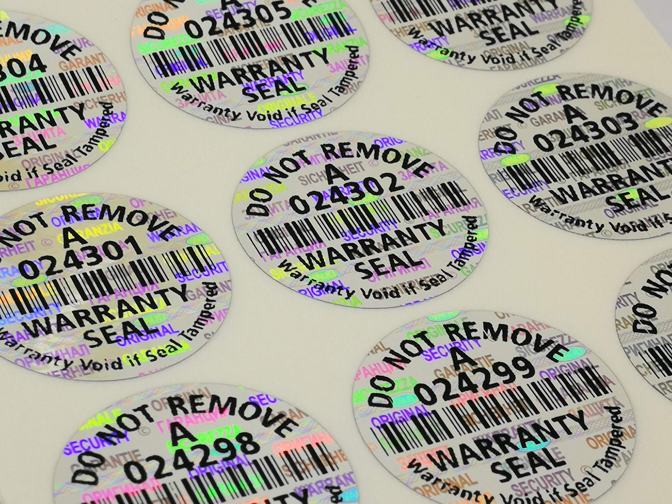 Buy Holomarks 300 pcs Silver Security Seal Round 0.87 Inch, Void