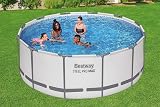 Bestway Steel Pro MAX Frame Pool Complete Set with Filter Pump, Diameter 366 x 122 cm, Light Grey, Round - 8