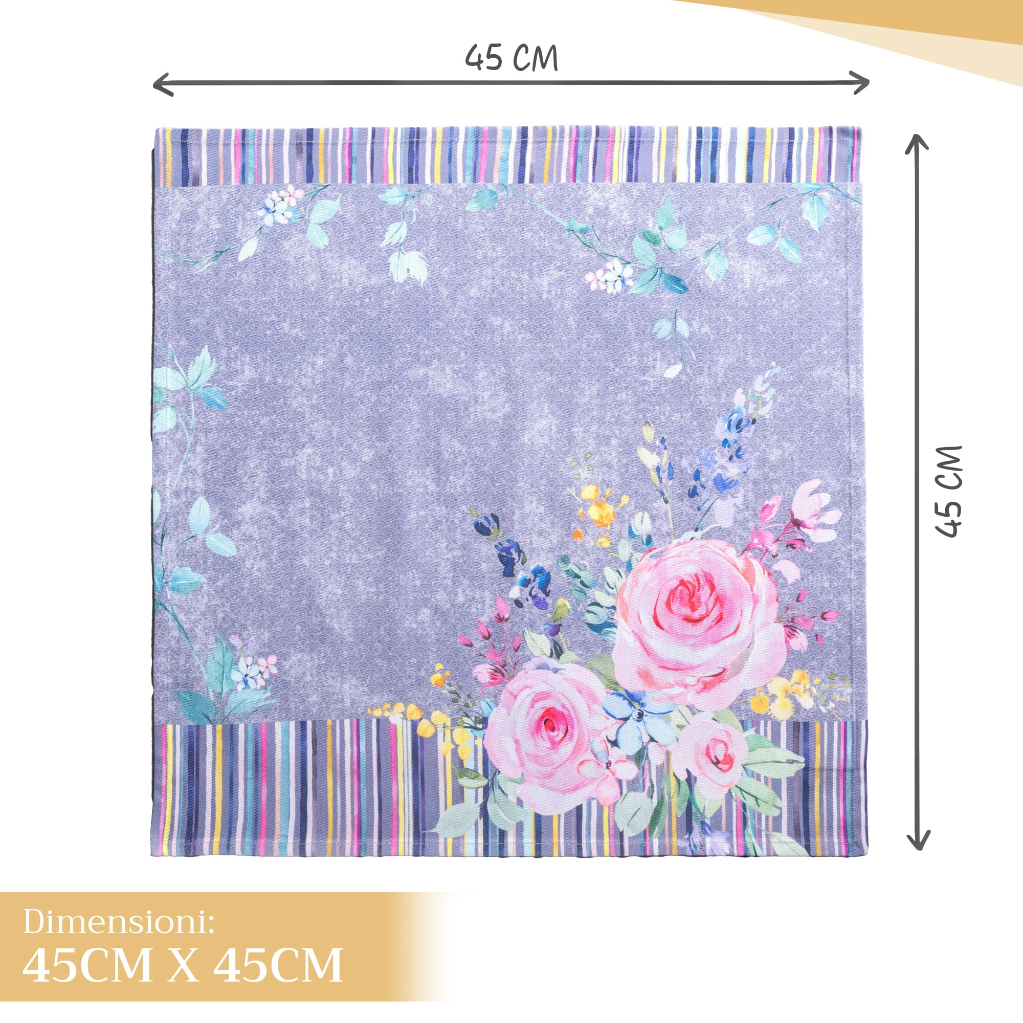 Maison d' Hermine Cloth Napkins Set of 4 100% Cotton Everyday Reusable Square Napkins Cloth Washable Dinner Party Wedding Restaurant Gifts for Mothers Day (Sweet Rose Lavender - Image 4