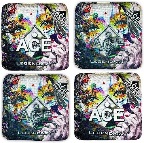 Miniatura 8 de Legendary  ACE Pro Cornhole Bags + PRO Kits  Doble cara Slick Stick para todo tipo de clima  Bolsa opcional para romper y llevar  Juego de 4
