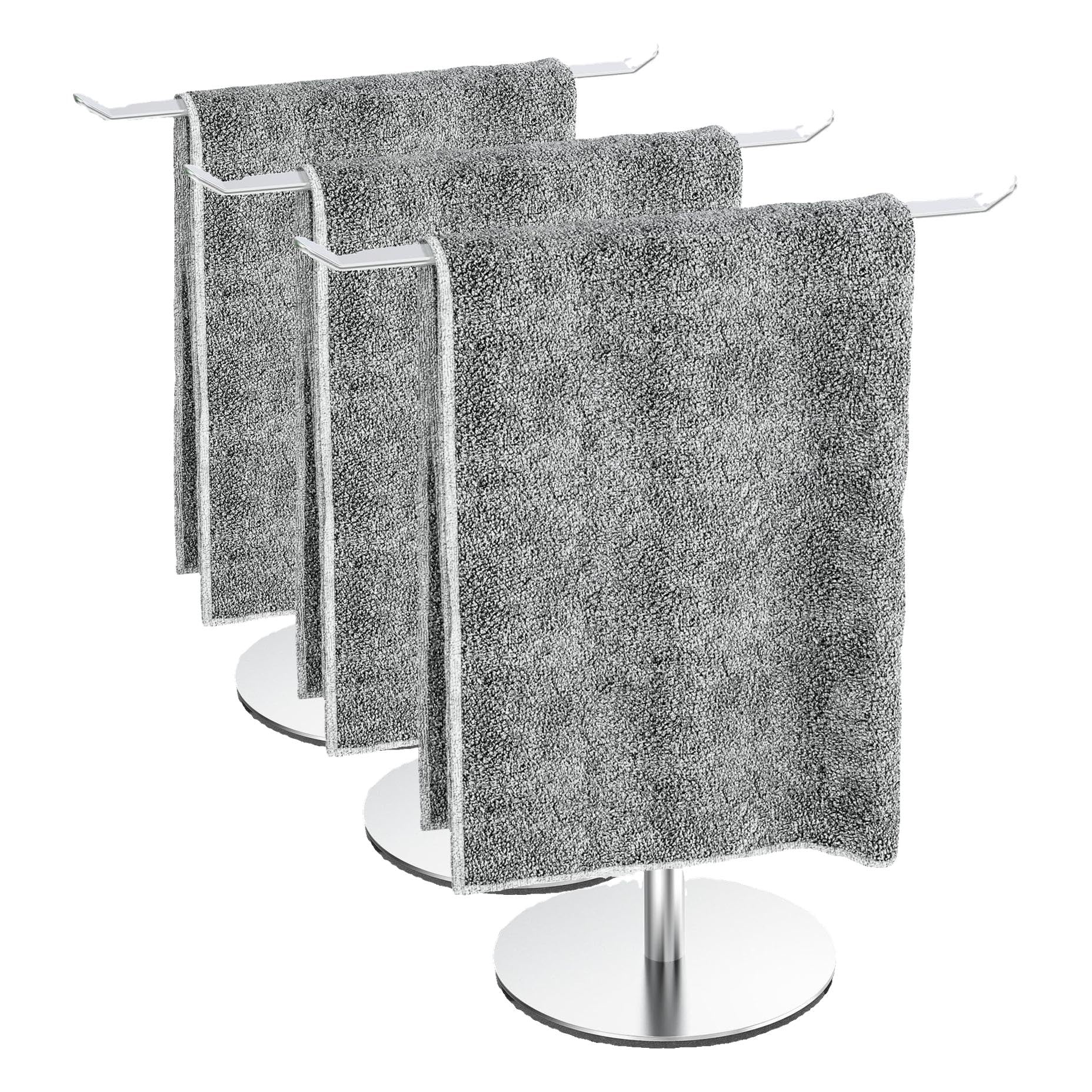 Towel Rack T-Shape Hand Towel Holder for Bathroom,Headband Holder Organizer and Bathroom Towel Racks,Kitchen Towel Rack Silver Hand Towel Holder (Pack of 3)