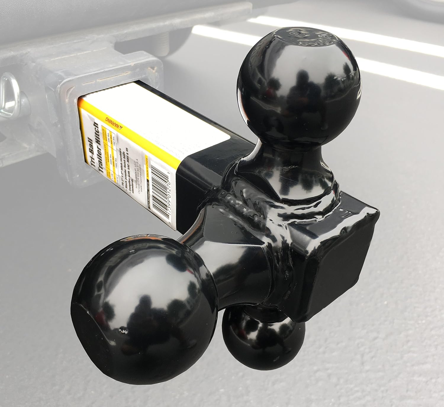 MaxxHaul 70270 Trailer Hitch Hollow Shaft Triple Ball Mount - Black : Automotive