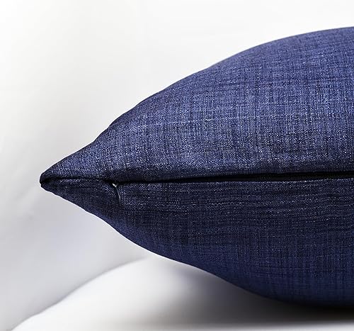 Miniatura 8 de SCARLETT LINENS Juego de 2 almohadas decorativas para sofá cama, almohadas decorativas de sala de estar, almohadas rústicas, fundas de almohada