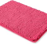 Yeaban Burnt Tapis de bain orange – Épaisseur Chenille Rugs salle de bain absorbante et lavable Rug Non-dérapant, Rug en peluche pour salle de bains, douche, lavabo - 17"x24"