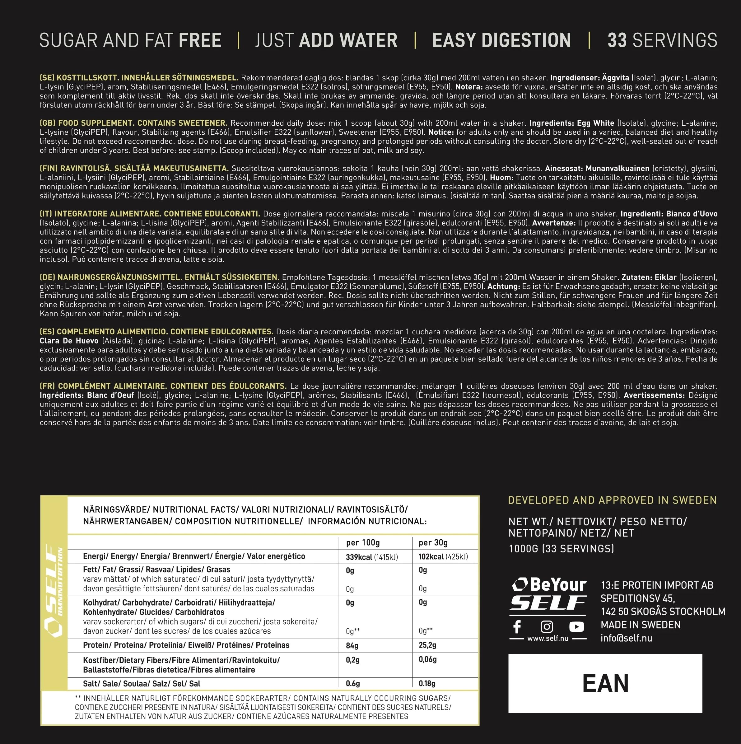 Isolate Egg:Pro 1 kg Vaniglia