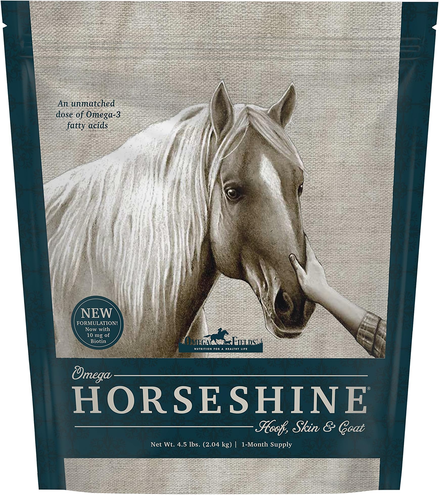 Omega Horseshine 3 Supplement, 4.5 Lb, Brown