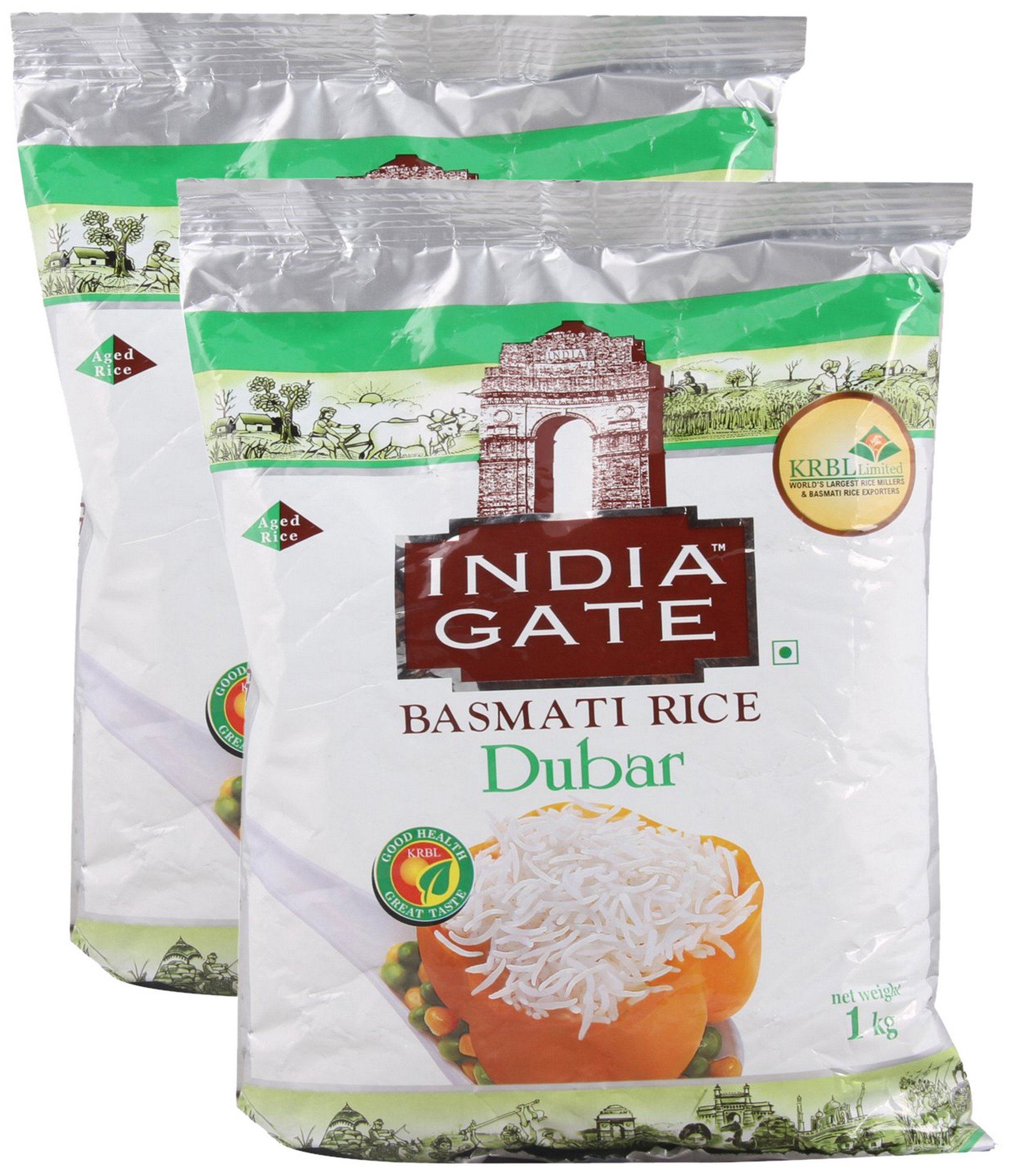 Big Bazaar Combo - Basmati Rice Dubar, 1Kg (Pack of 2) Promo Pack