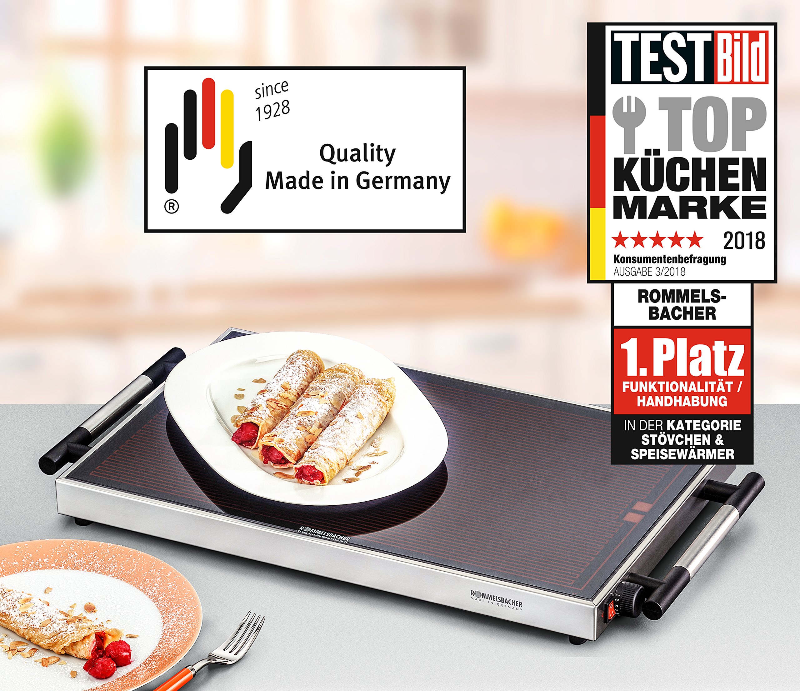 Rommelsbacher WPR 305/E Gastro Norm - Calientaplatos, acero