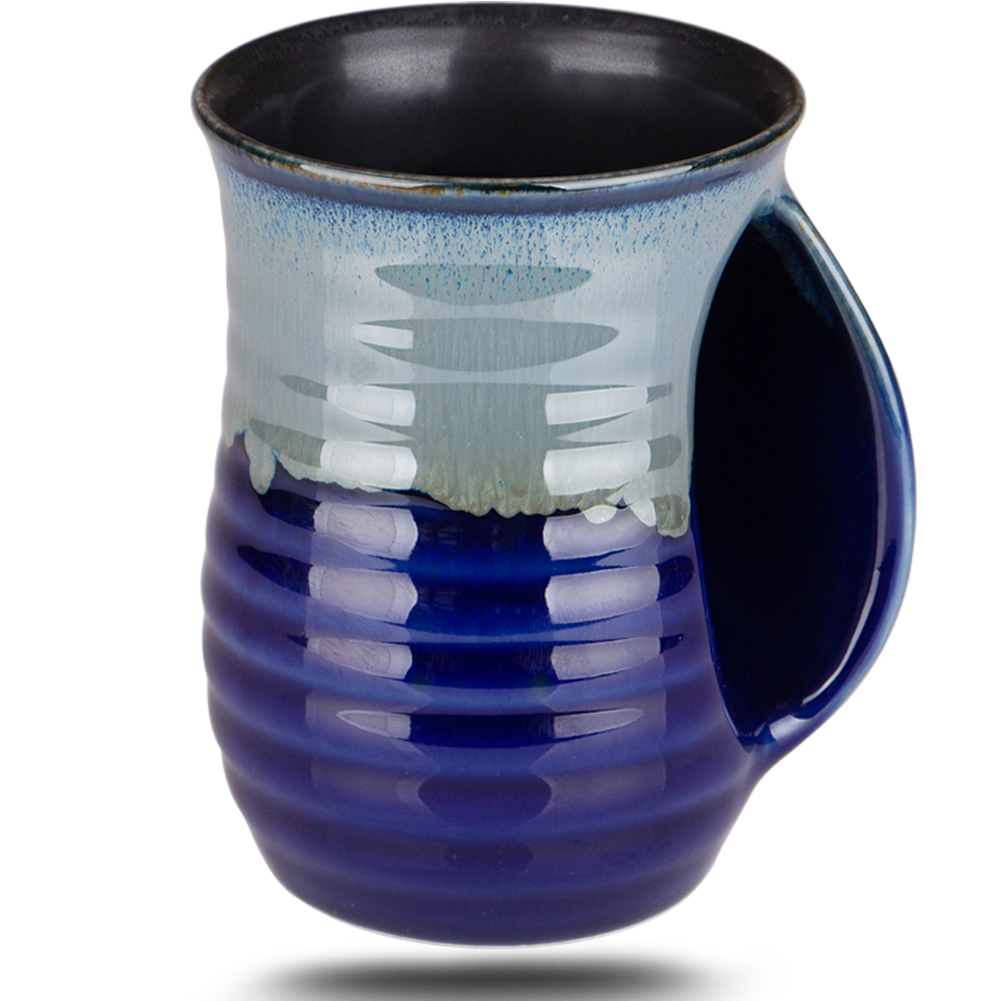 Taza de cerámica artesanal para mantener las manos calientes 16 oz miniatura 7