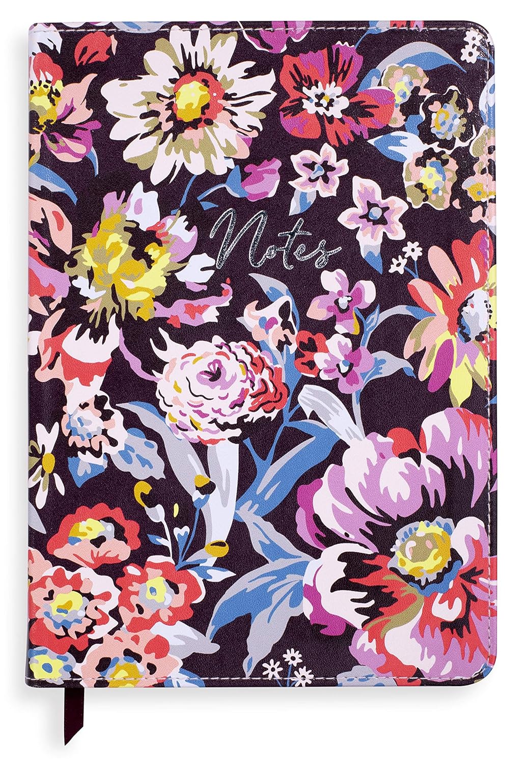 Vera Bradley Small Leatherette Journal, 8.5" x 6" with 130 Lined Pages, Indiana Rose      Office Product