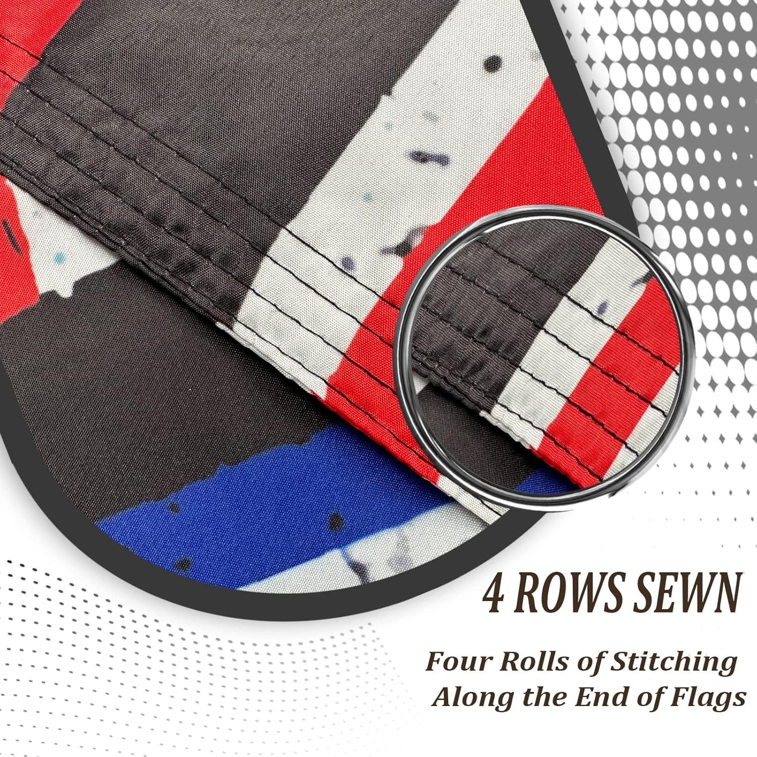 No One Fights Alone Flag Outdoor 3x5 Double Sided First Responder Flags Heavy Duty 3 Ply Polyester Material with 2 Metal Grommets, 4 Rows of Stitching