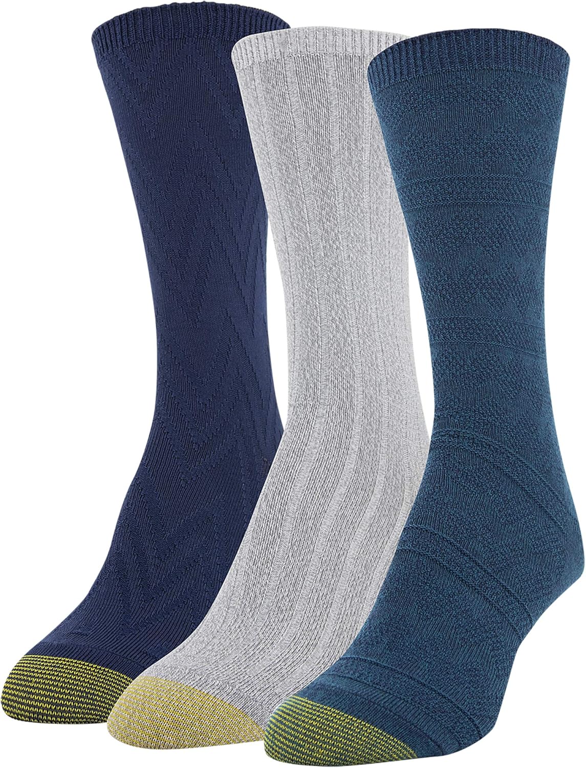 Gold Toe Women's Ultra Soft Textured Crew Socks, 3 Pairs