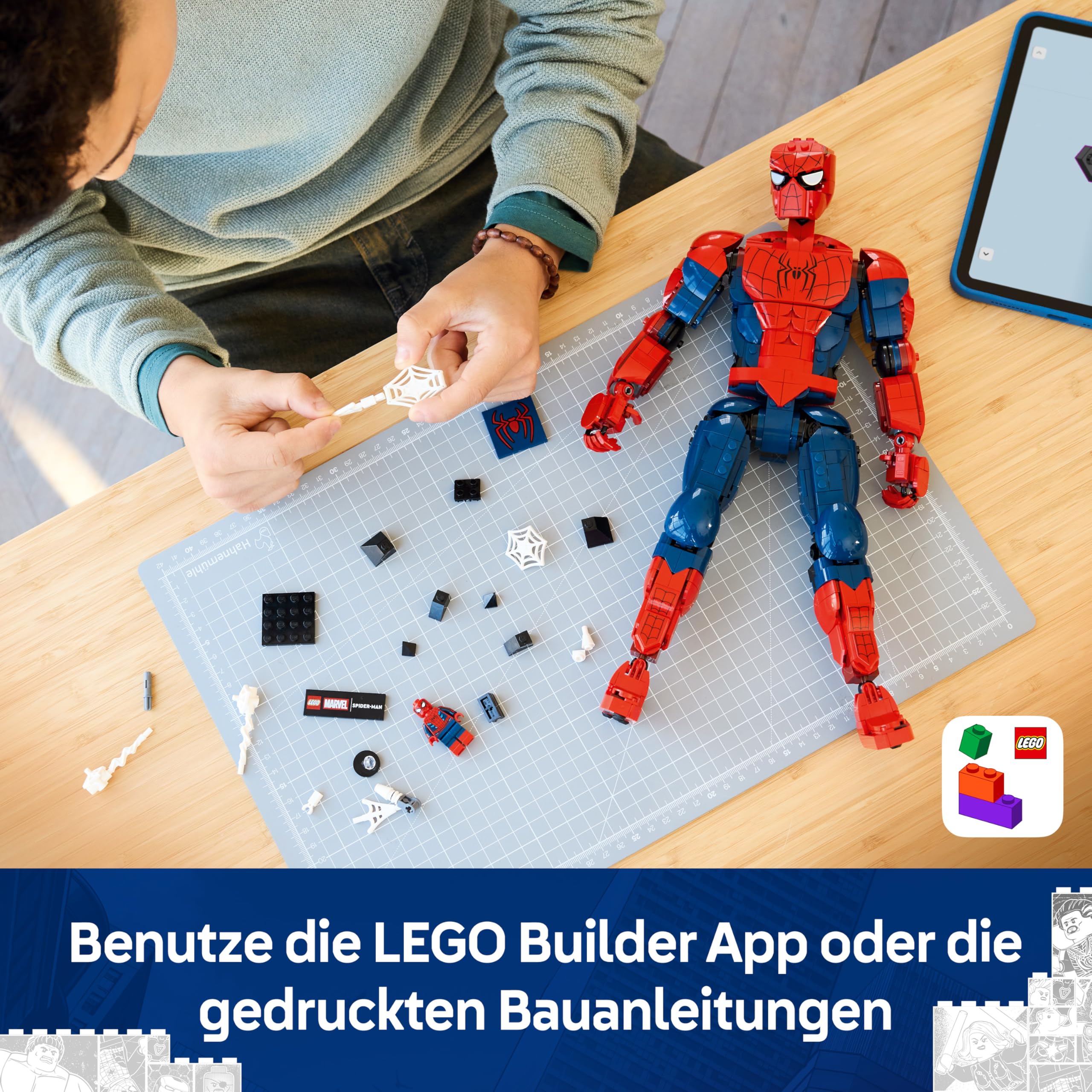 LEGO | Marvel Spider-Man-Figur - Superhelden Spielzeug inkl. Minifigur zum Sammeln - DIY Deko - Geschenk für Jungen ab 12 Jahren und Jugendliche Filmfans - 76346