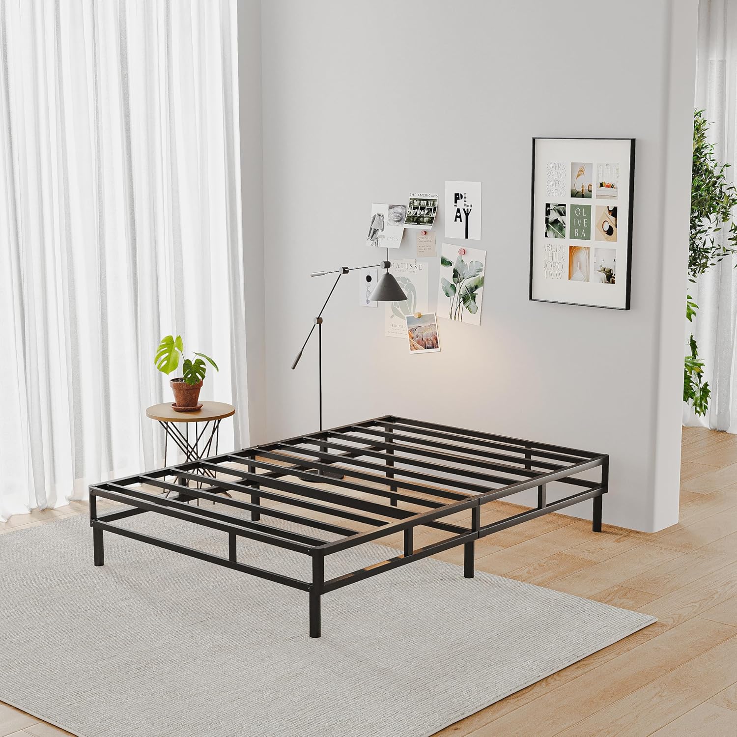 14 Inch Box Spring with Sturdy Leg Support, Metal Heavy Duty Mattress Foundation, Easy Clean Fabric Cover, Noise Free, Easy Assembly (Twin)