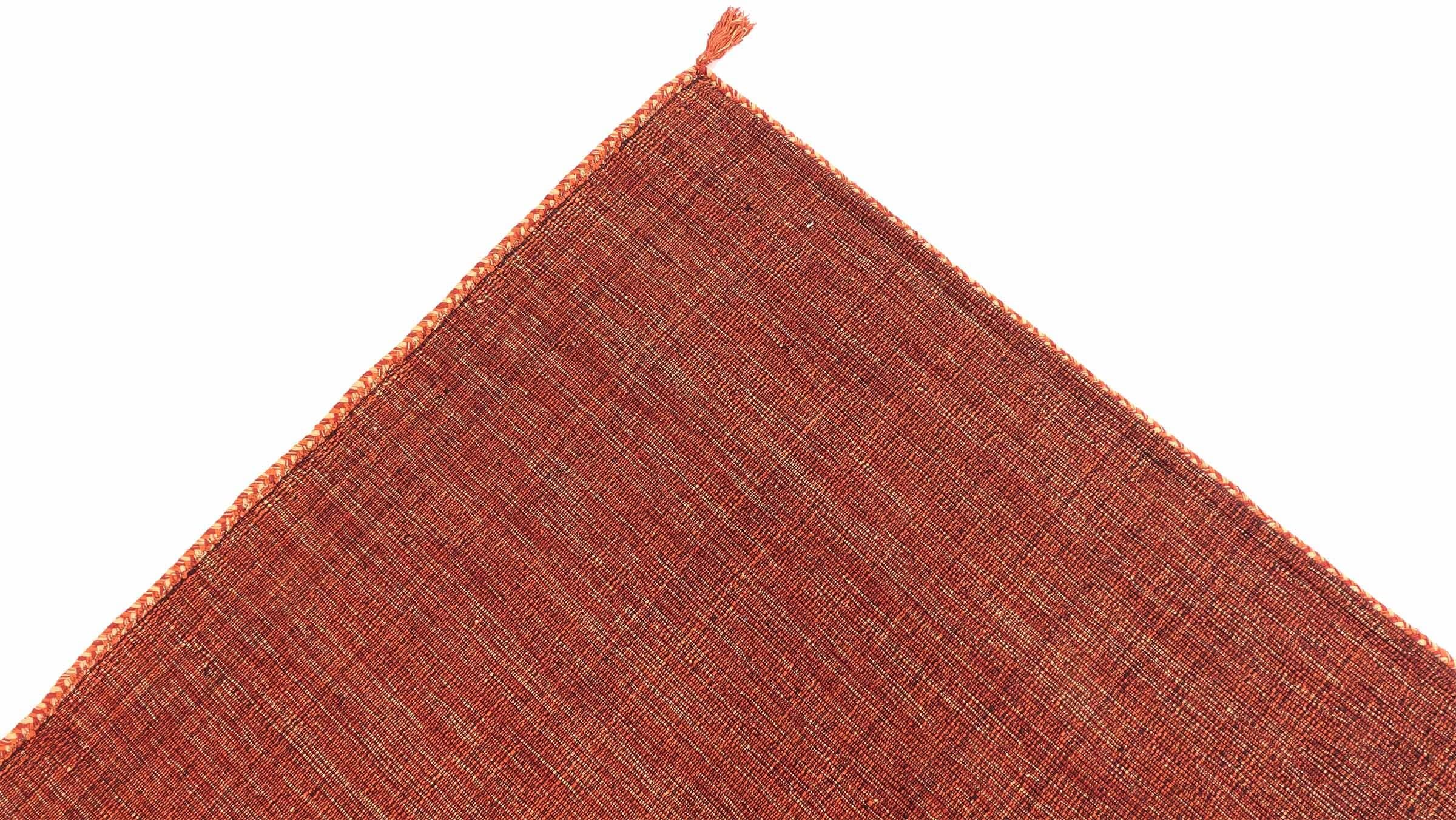 Kelim FRANSI Tapis uni tissé à la main, Tapis intérieur Orange 70 x 140 cm