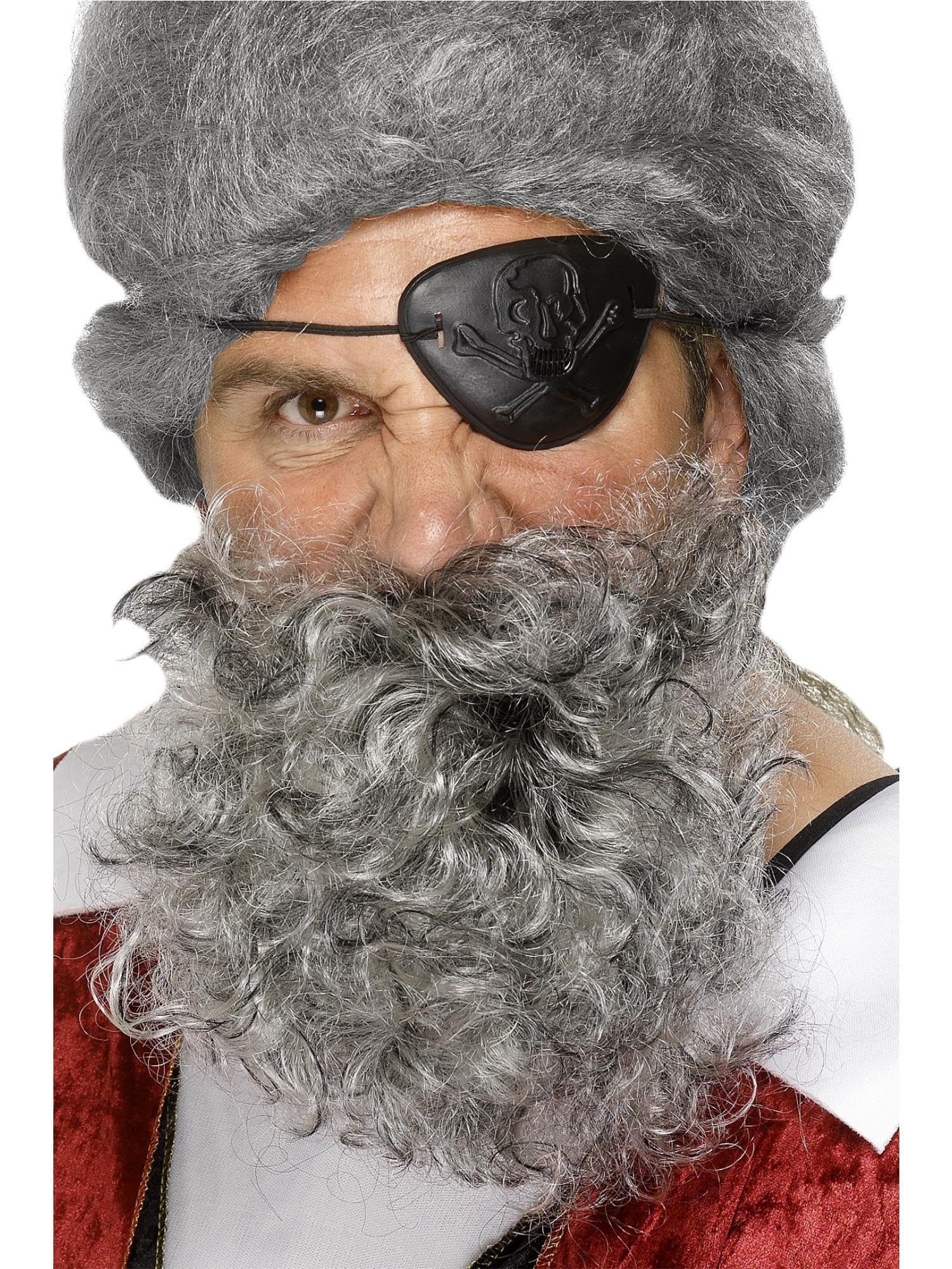 Smiffys Nylon Deluxe Pirate Beard (One Size) (Light Grey)