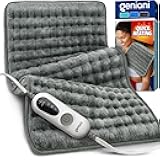 GENIANI Electric Heating Pad for Back Pain & Cramps Relief, Electric Throw, Auto Shut Off, Machine Washable, Moist Heat Pad for Neck & Shoulder - Valentines Day Gifts for Her Him, Extra Large 24x12