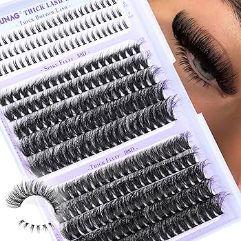 Amazon.com: TOOCHUNAG Lash Clusters with Bottom Lashes 80D+