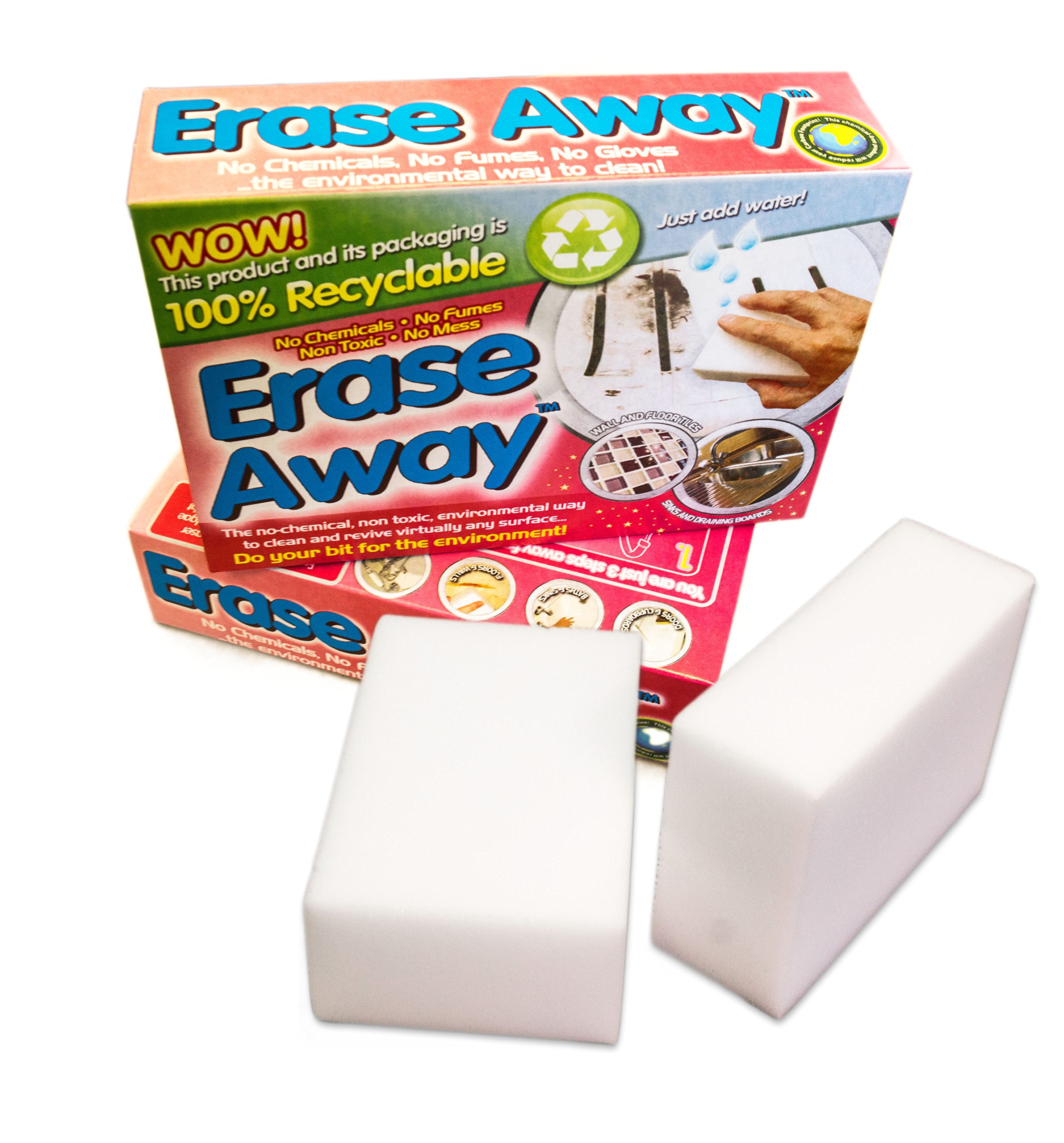 Oven Pride White Erase Away Non Chemical Magic Sponge (2 Packs = 4 Sponges)