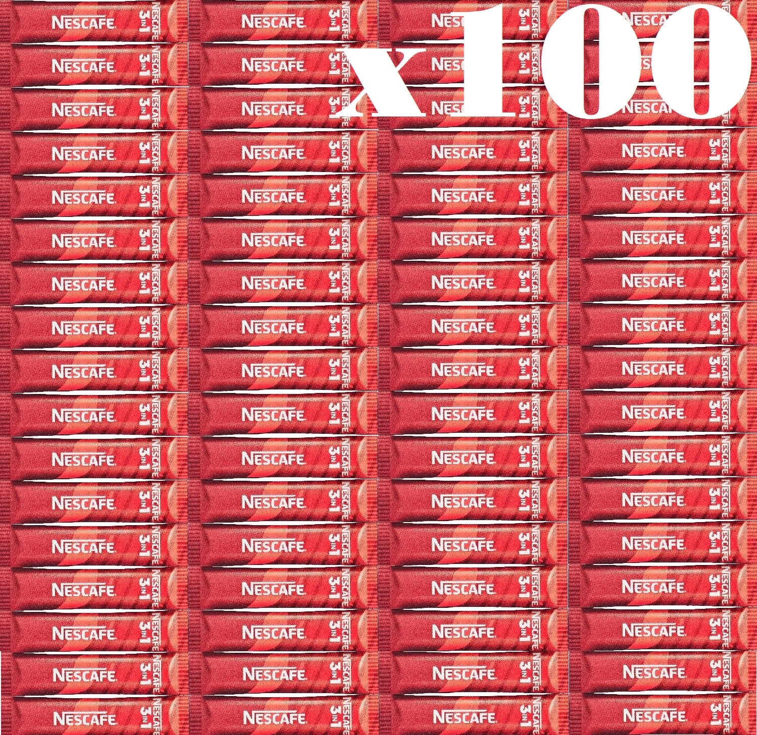 Nescafe 3 w 1 oryginalne saszetki kawy rozpuszczalnej 100 sztuk