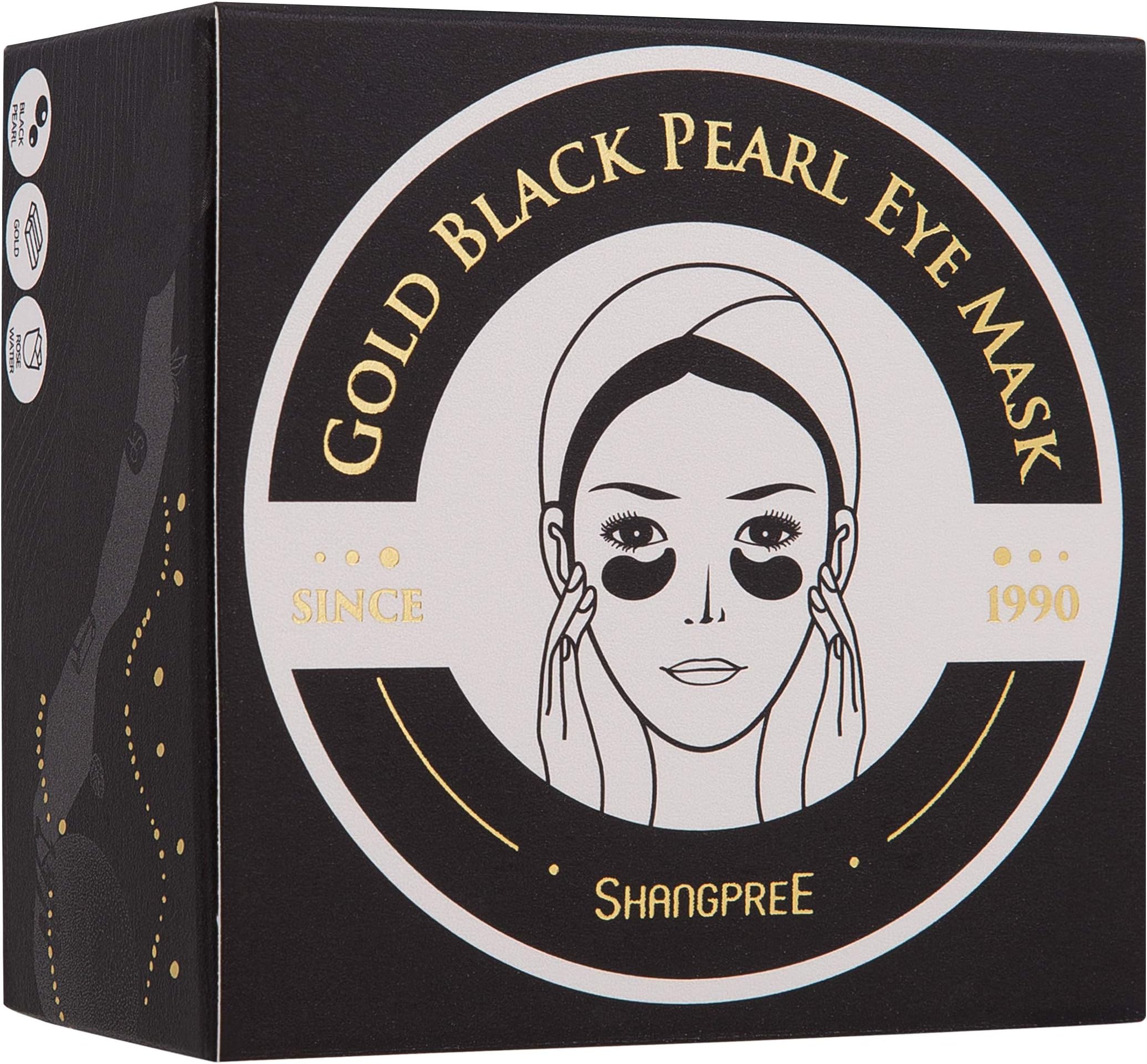 SHANGPREE SPA CARE SYSTEM Gold Black Pearl Eye Mask