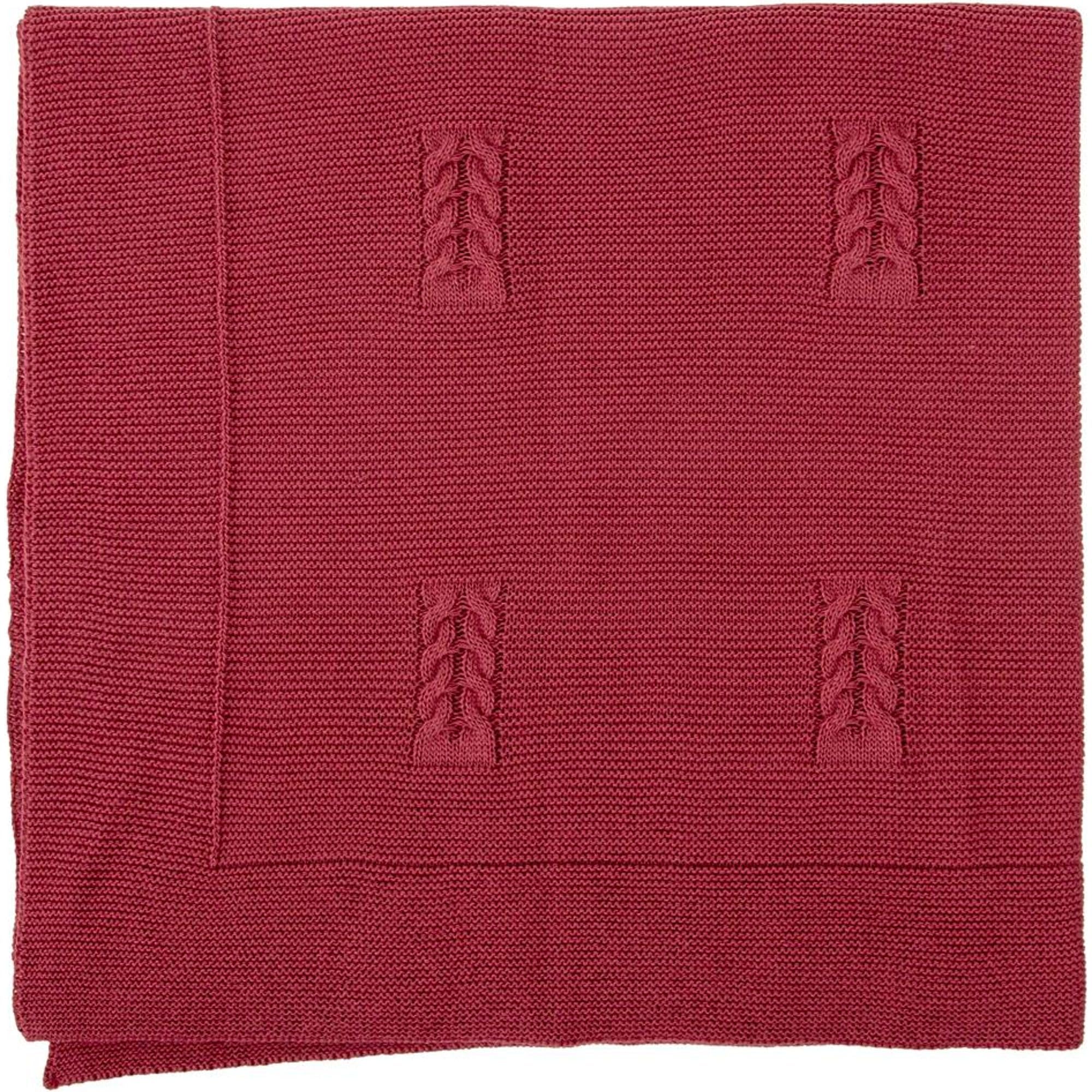 BABIDU Toca Bebé de Punto Cordillera con Tejido Decorativo en Relieve, Suave y Transpirable, Ideal como Manta para Cuna, Carrito o Arrullo Recién Nacido en Invierno