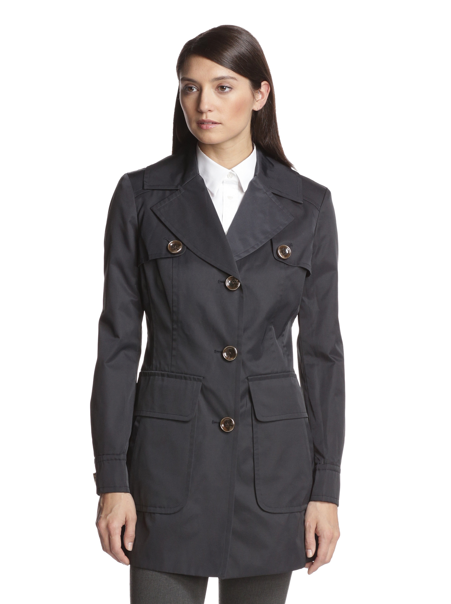 Anne Klein Women's Single-Breasted Trench Coat