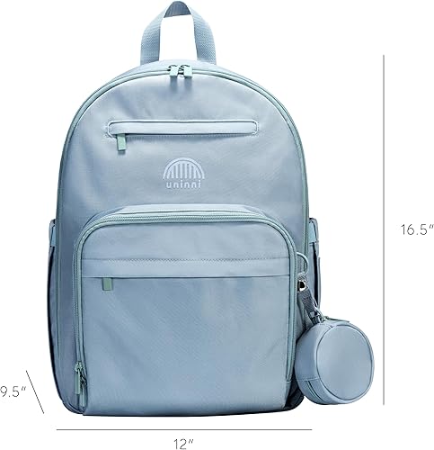 Miniatura 2 de uninni Mochila grande para pañales para mamás y papásBolsa de pañales para bebés con cambiador portátil, estuche de chupete extraíble - Negro,