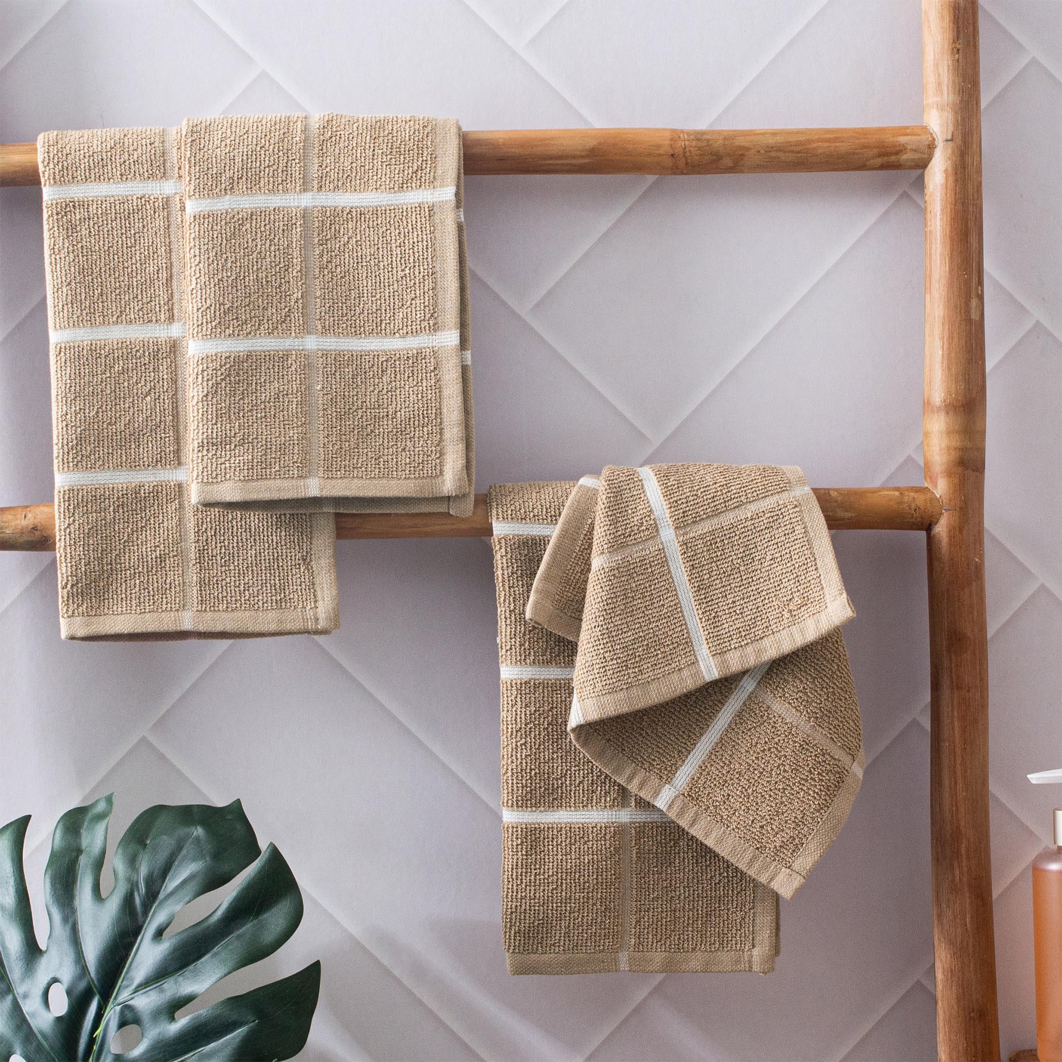 Home Centre Emery Bursa Set of 4 Cotton Checked Face Towels - 30x30cm-picture-28