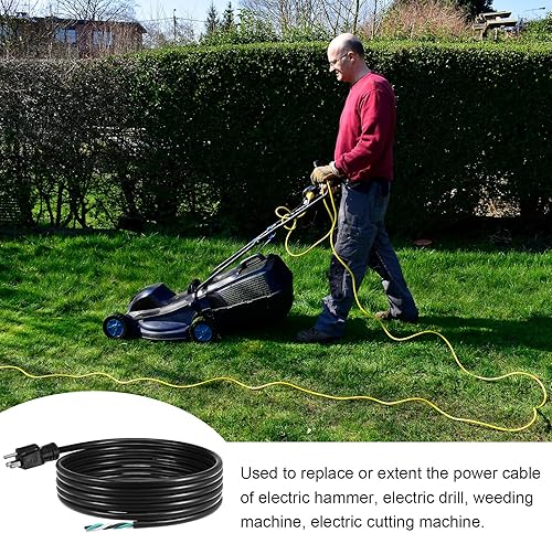Miniatura 7 de PATIKIL Cable de alimentación de CA, 5 pies 12 AWG, cable de fuente de alimentación de repuesto de 3 clavijas 5-15P para aparato de CA universal y