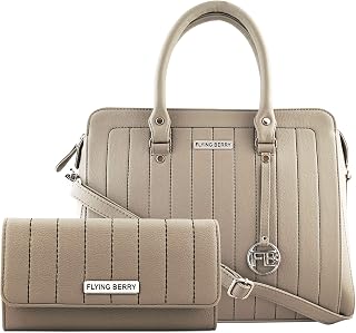 FLYING BERRY Womens Satchels bags Combo Set of 2, 1 handbag, 1 clutch wallet Price In India
