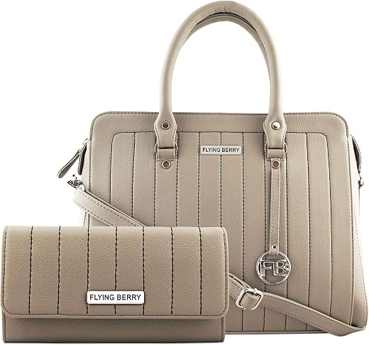 FLYING BERRY Womens Satchels bags Combo Set of 2, 1 handbag, 1 clutch wallet