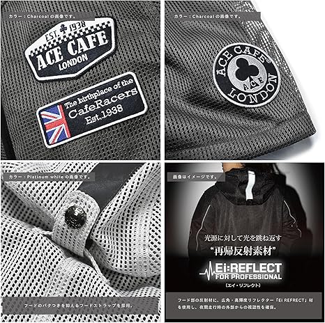 Amazon.co.jp: [ACE CAFE LONDON] ShortSleeve See-through Mesh