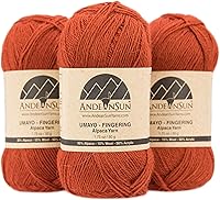 Vista 21 de 3 ovillos de lana de alpaca UMAYO para tejer al crochet y con agujas, 150 gramos, #2, #3 y #5