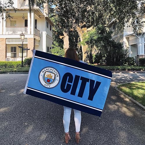 Miniatura 5 de Manchester City Flag Man City MCFC Fútbol Premier League 100% poliéster interior exterior 3 x 5 pies Baner (bandera C)