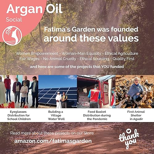 Miniatura 7 de Fatima's Garden Aceite de argán de pétalo de rosa - Hidratante antienvejecimiento orgánico, 1.0 fl oz