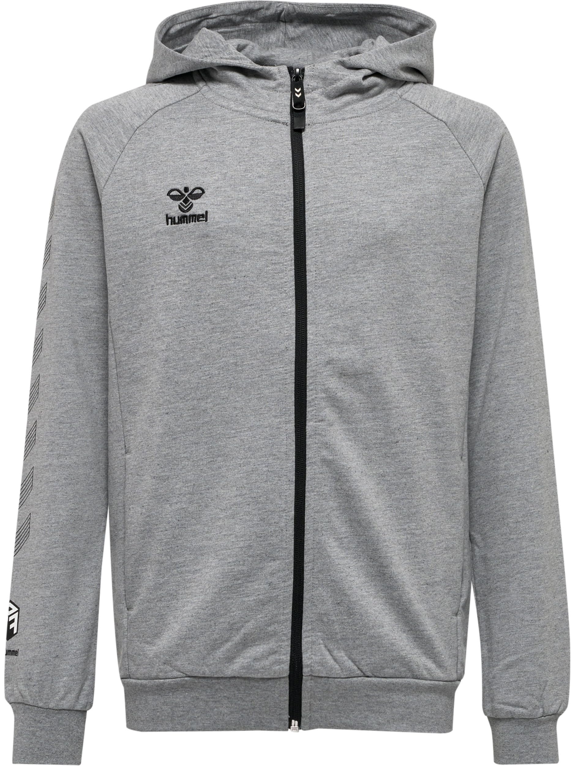 hummel hmlMOVE Grid Cotton Zip Hoodie Kids Grey Melange