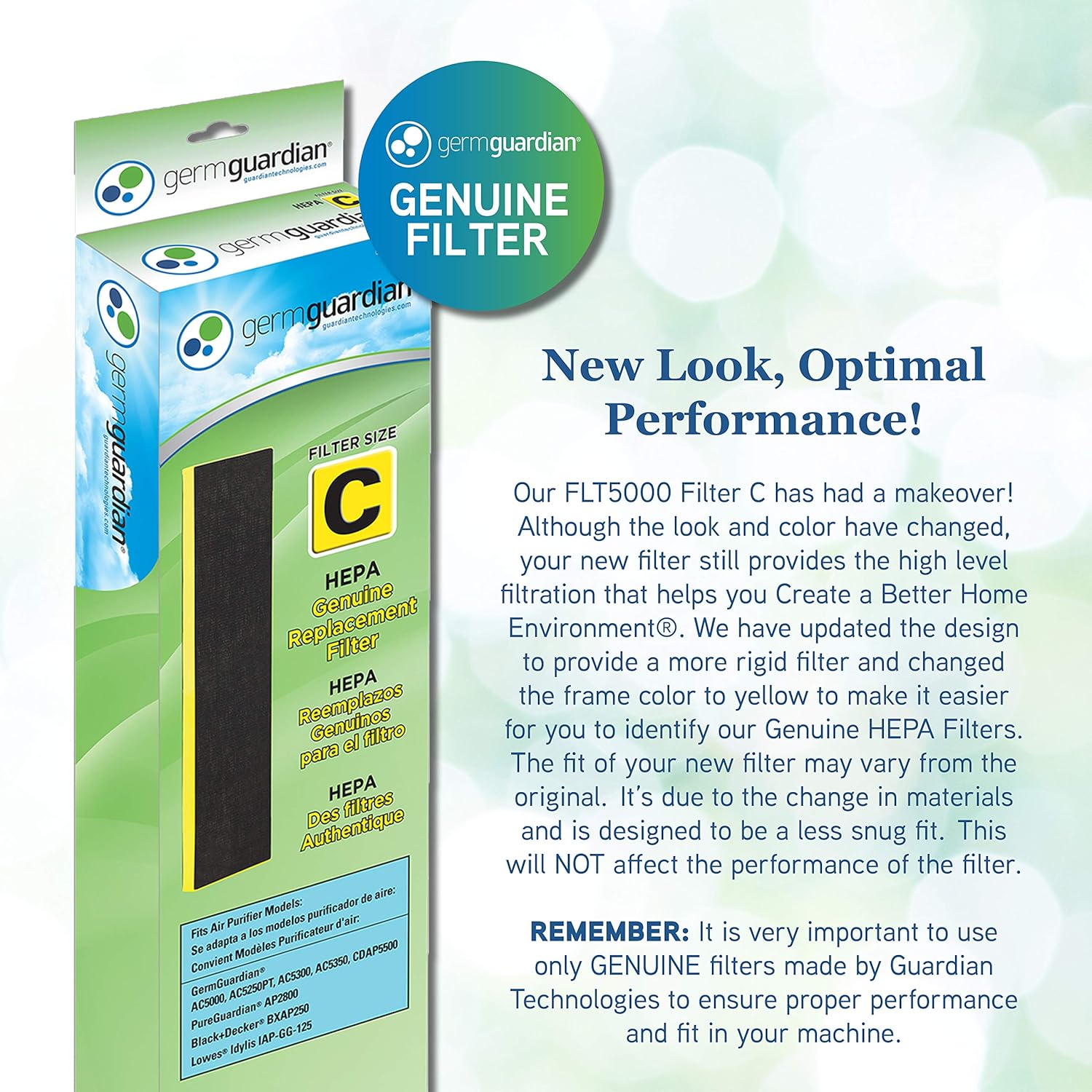 Promo Discount Up To 70% Off Guardian Technologies FLT5000CP FLT5000 HEPA Replacement Filter C, AC5000E, AC5250PT, AC5350B, AC5350BCA, AC5350W, AC5300B Air Purifiers, 2 pack