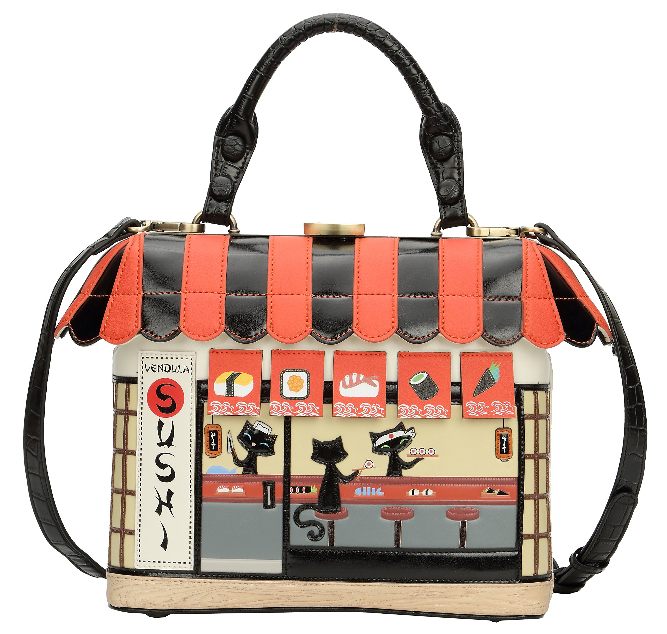 Vendula London Women Designer Handbags Ladies Faux Leather Shoulder Sushi Grab Bag